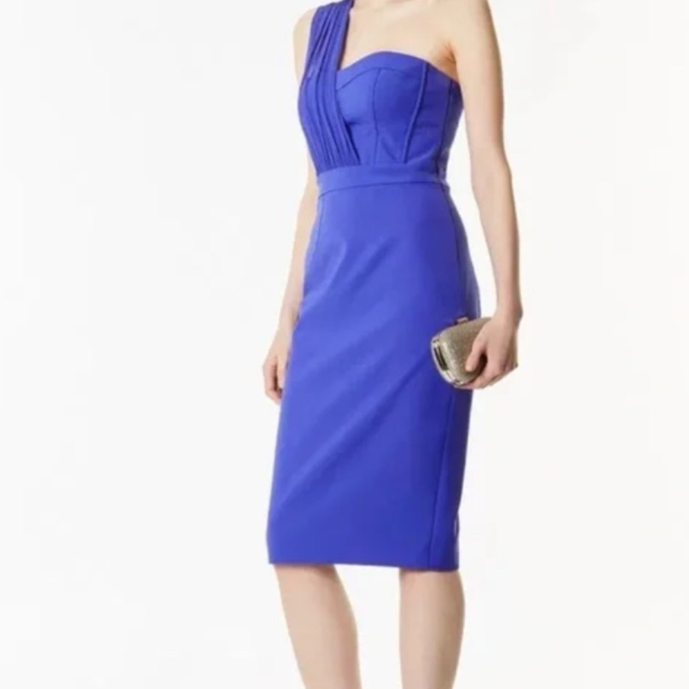 Karen Millen Strapless Dress Blue 6